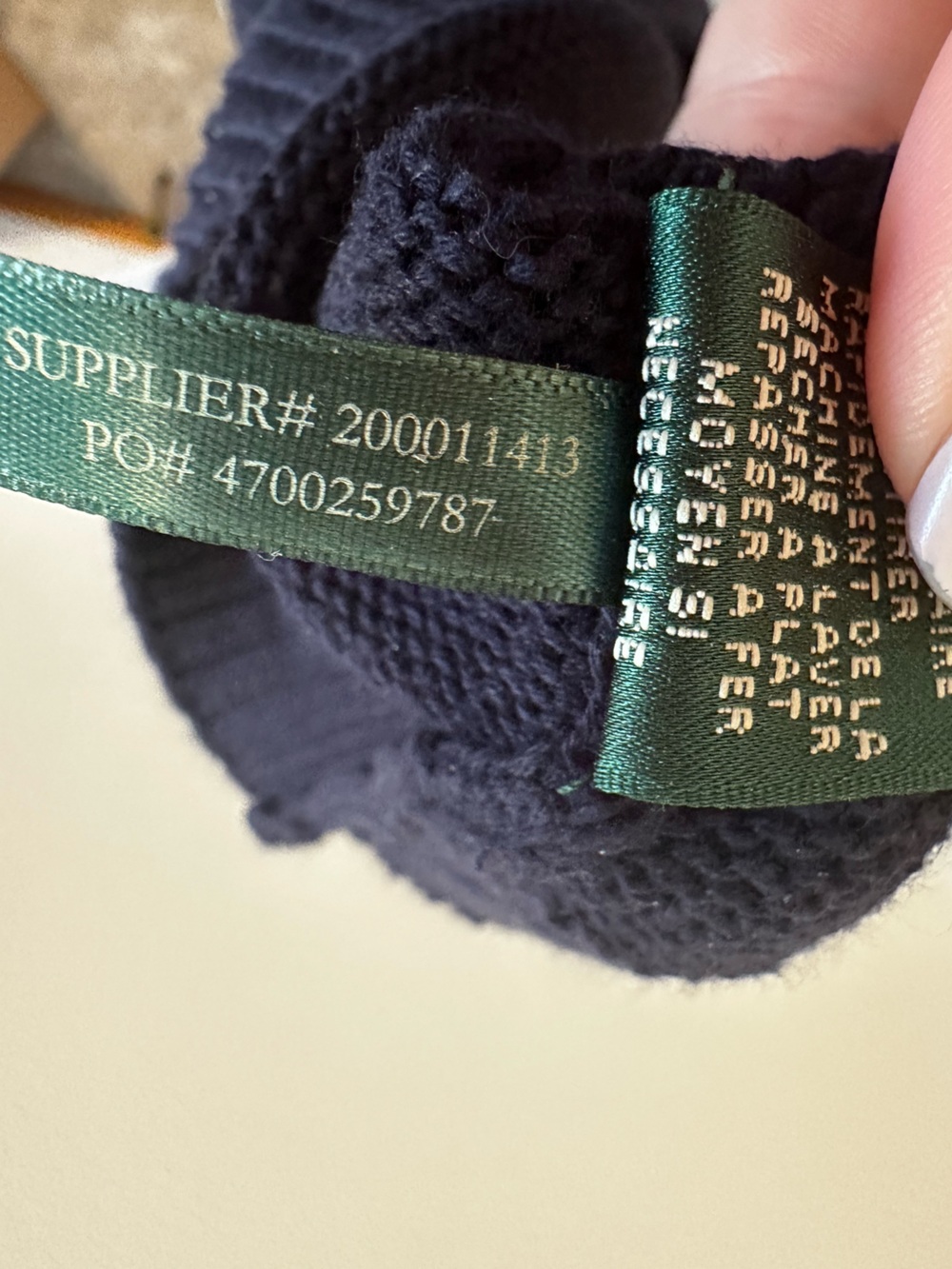 Lauren Jeans Co Navy Blue Button-Trim Rib-Knit Sweater Dress - Picture 7 of 10